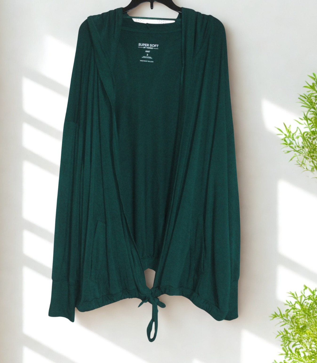 Super Soft by Torrid (Size 2) Green Hoodie Top