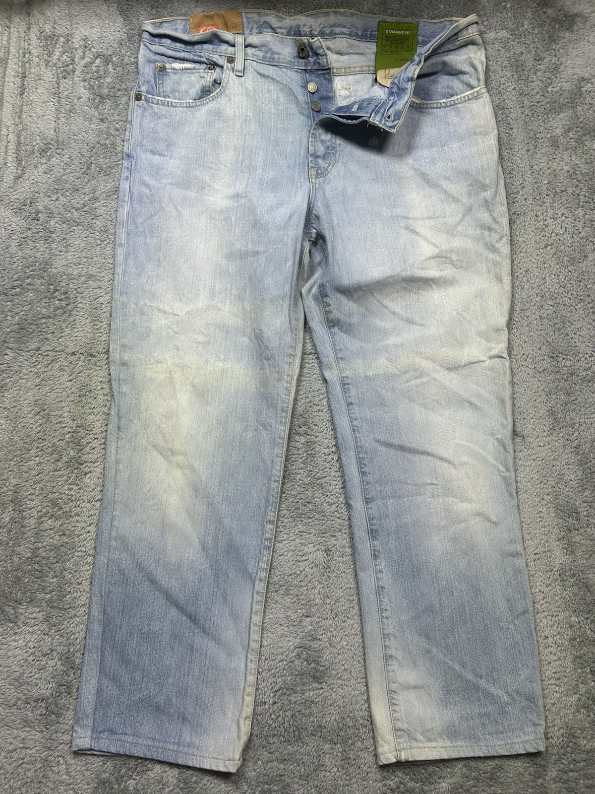 Vintage GAP 1969 Jeans Men’s 36×29 Blue Stonewash Button Fly Straight Fit Y2K