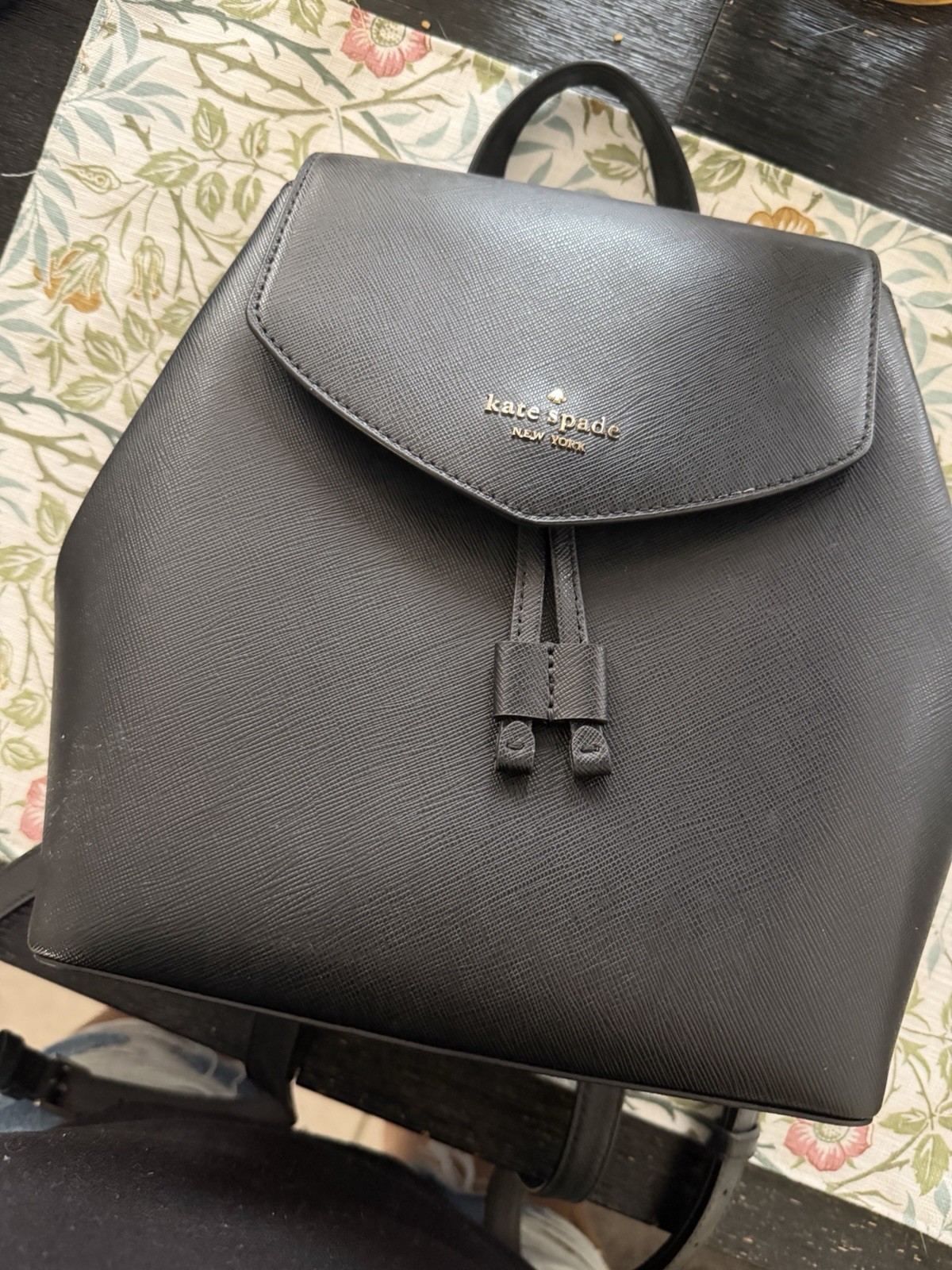 kate spade new york Black Backpack Bag, Gold Hardware, Magnetic Closure