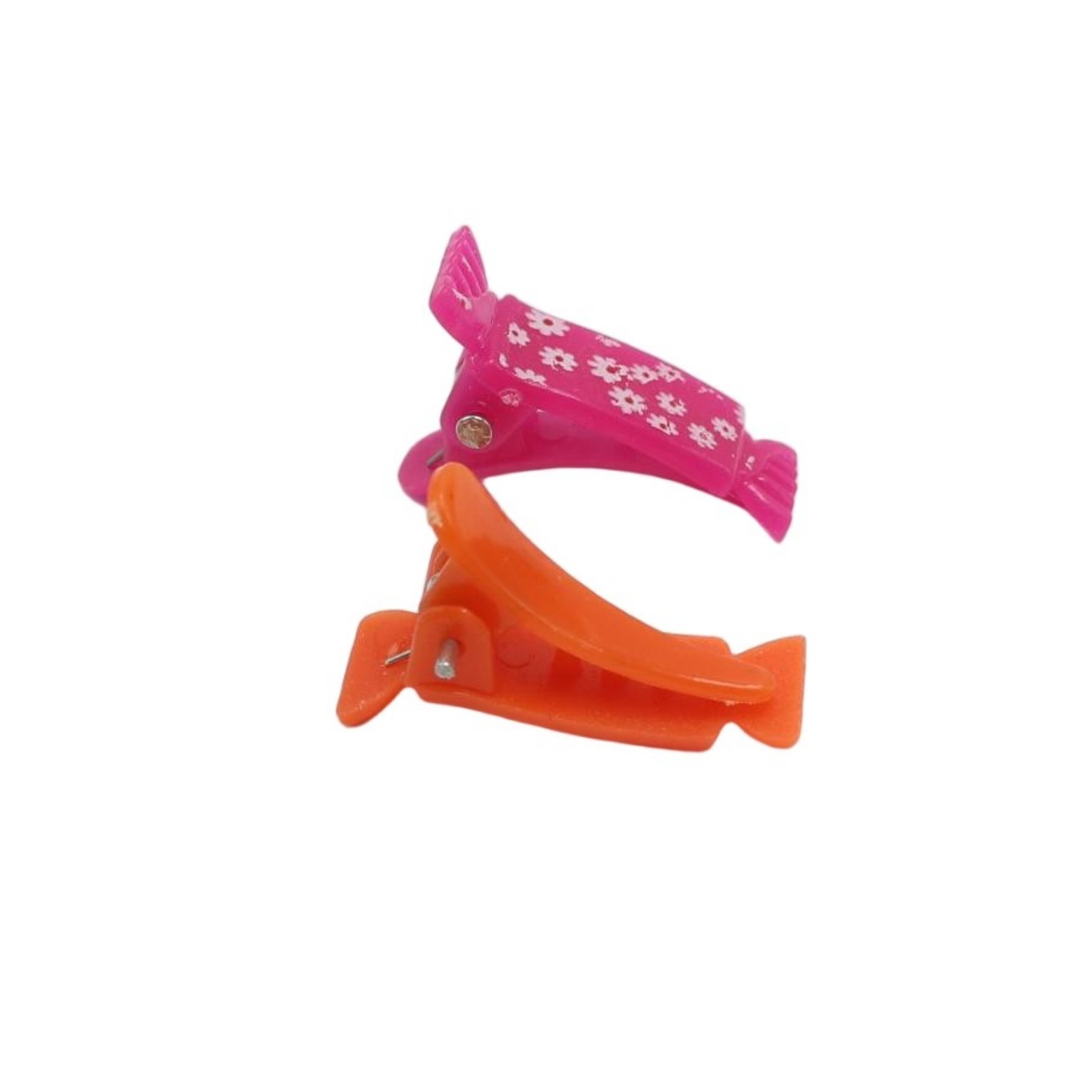 50 pcs Mixed Color Floral Candy Hair Clips – 28mm Mini Alligator Barrettes