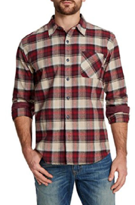 Weatherproof Vintage Men’s Lightweight Plaid Flannel Long Sleeves Shirt