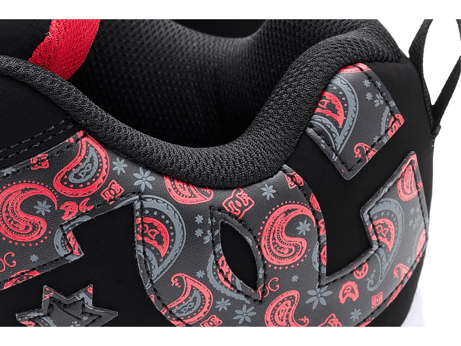 DC SHOES COURT GRAFFIK BK/GY/RD PRT (MENS) BLACK/GREY/RED