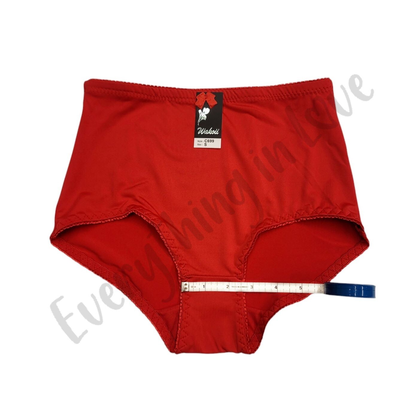 Wakoii Mid-High Waist Stretch Nylon Breathable Full Coverage Satin Brief Panties