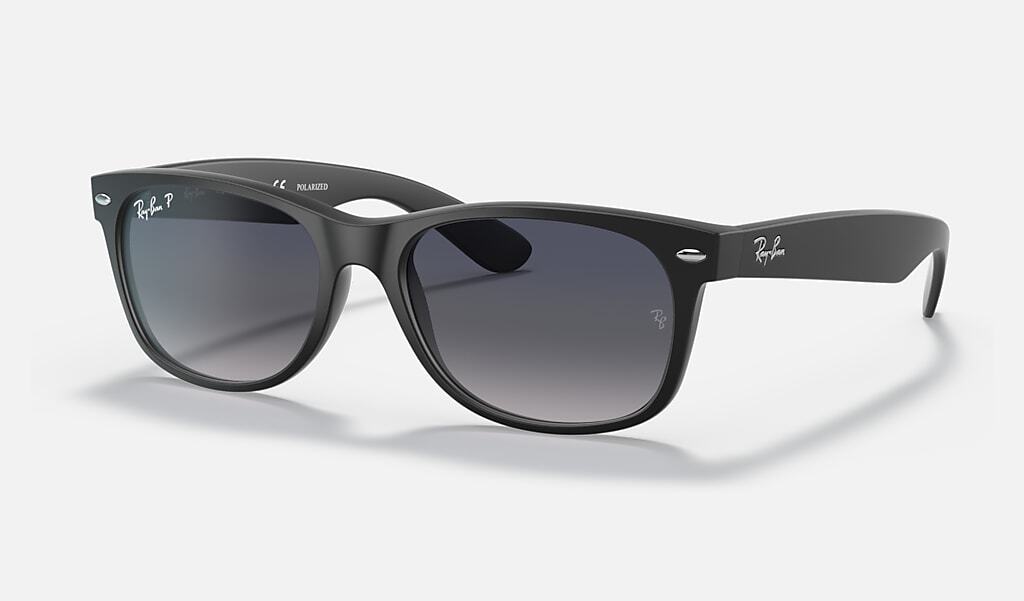 Ray-Ban New Wayfarer Classic Matte Black Polarized Sunglasses RB2132 601S78 55