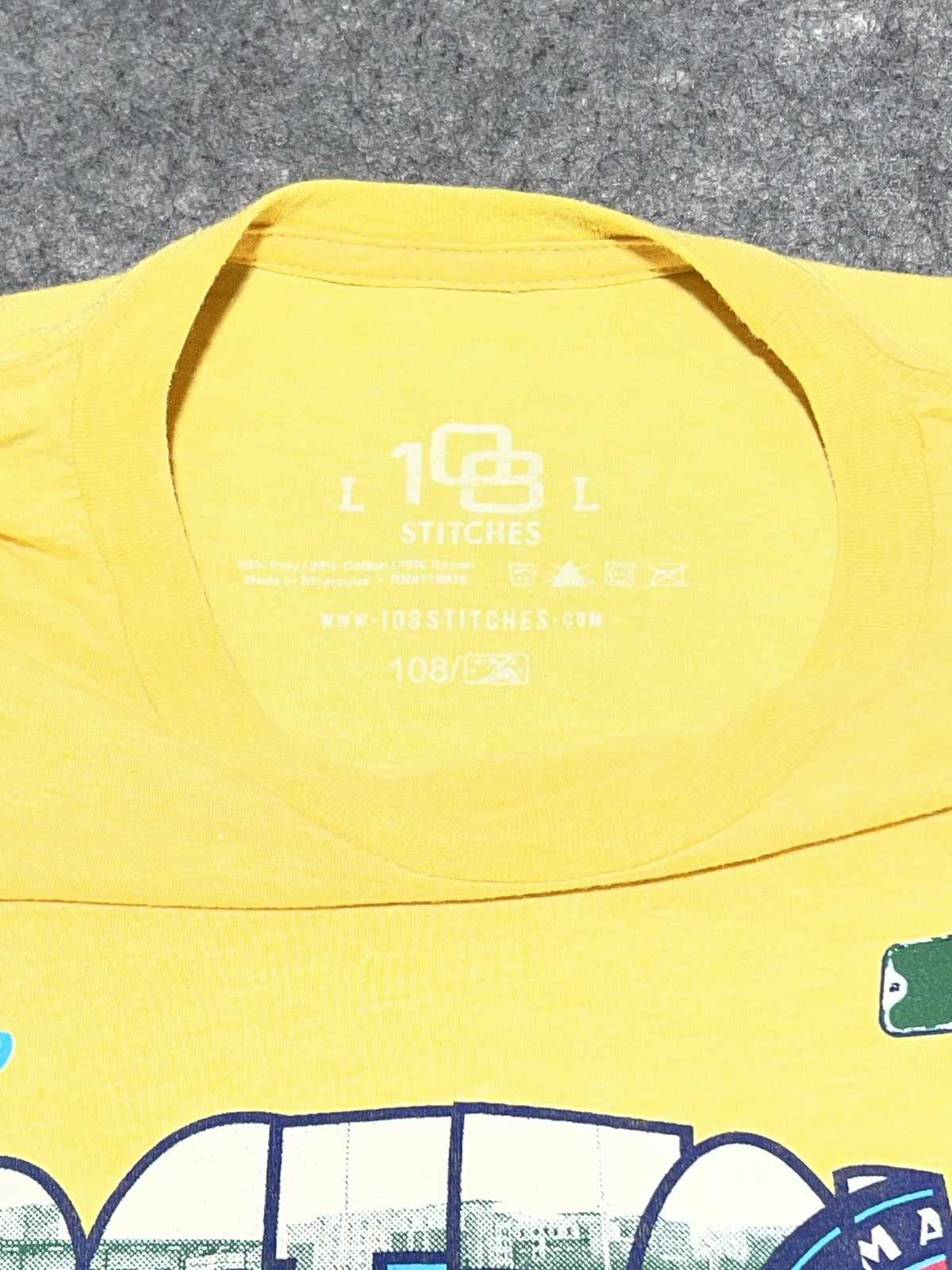 Hodgetown Home ofthe Amarillo Sod Poodles Yellow Shirt Large 108 stitches MiLB