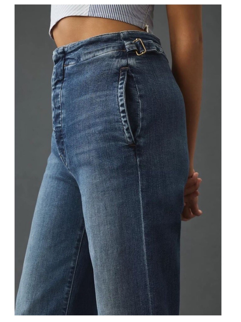 Mother Denim Cinch Greaser Ankle in Dark and Stormy Night