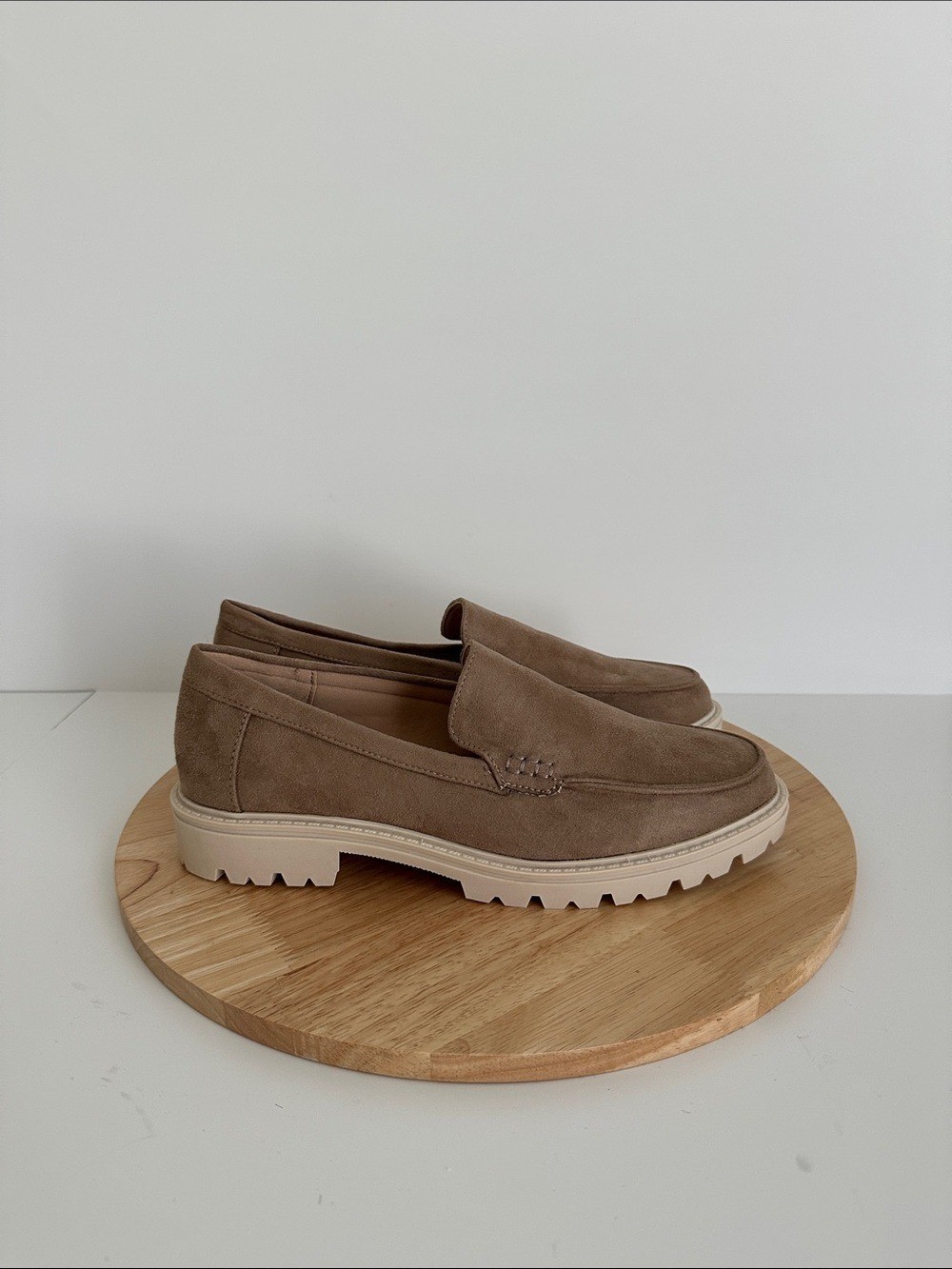 Journee Collection Erika Womens Pointed Loafers, Taupe Sz 9 a1961