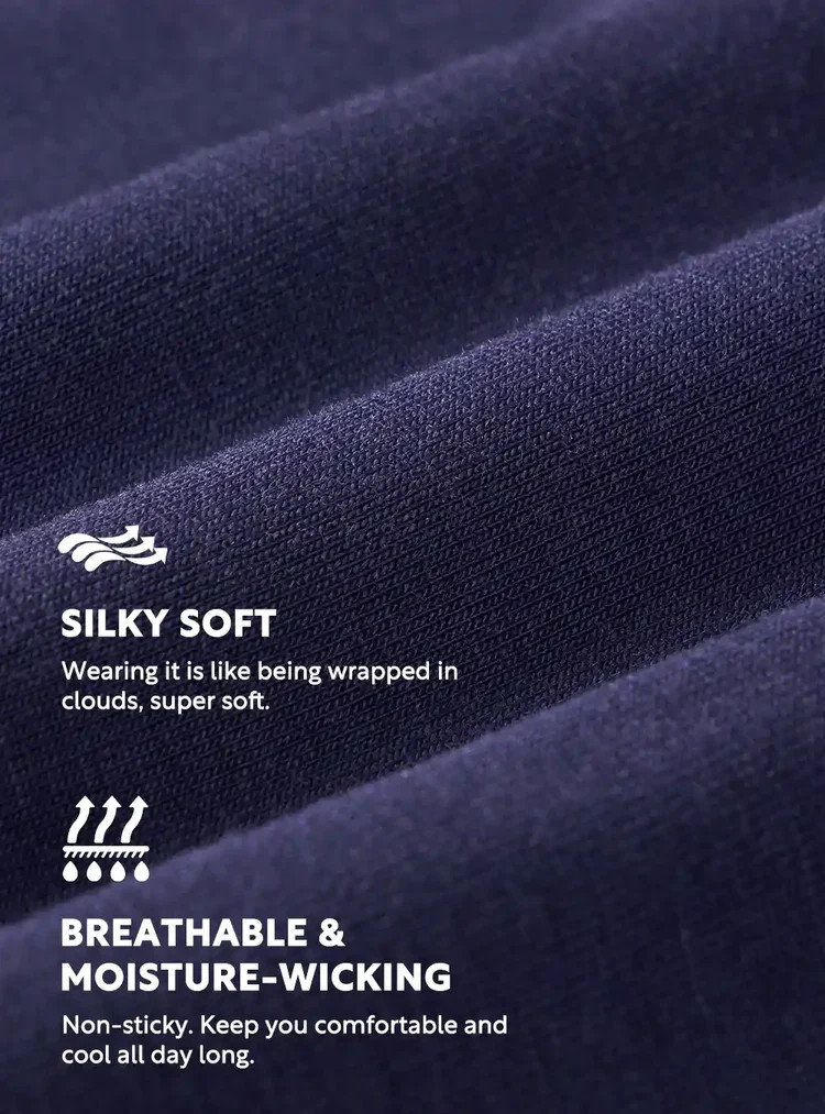 6-Pack Separatec Men’s Bamboo Rayon Boxer Briefs Breathable Dual Pouch Underwear