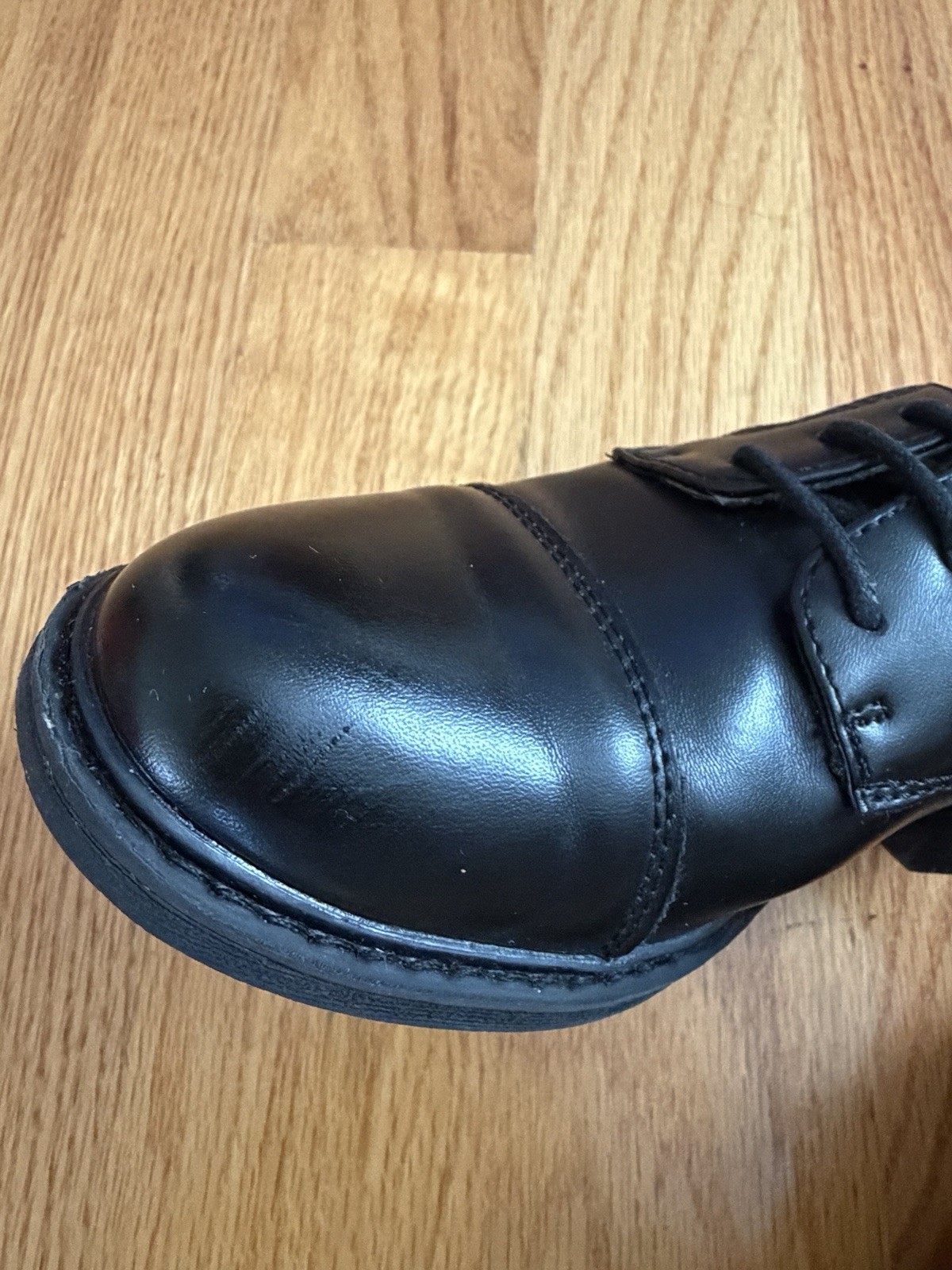 Bruno Marc Black Synthetic Leather Lace-Up Oxford Dress Shoes Little Kid US 12
