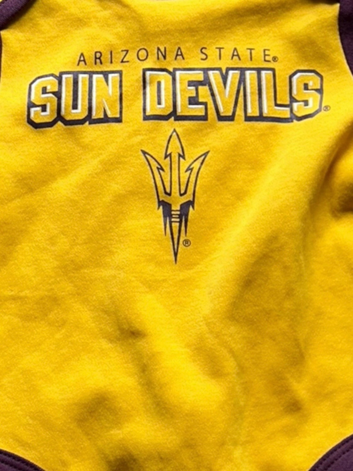 Team Athletics Arizona State Sun Devils Baby Romper 0-3M