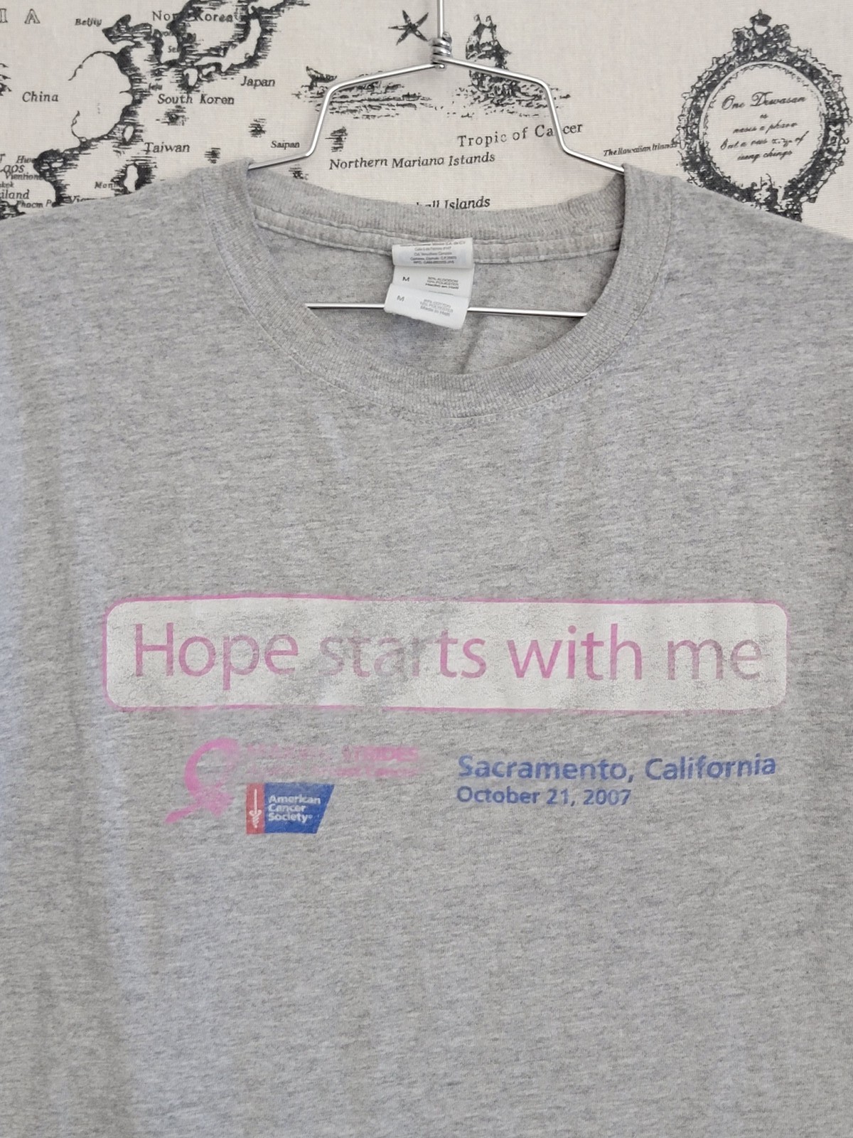 Gildan Heavy Cotton “Hope Starts With Me” American Cancer Society Long Sleeve T-