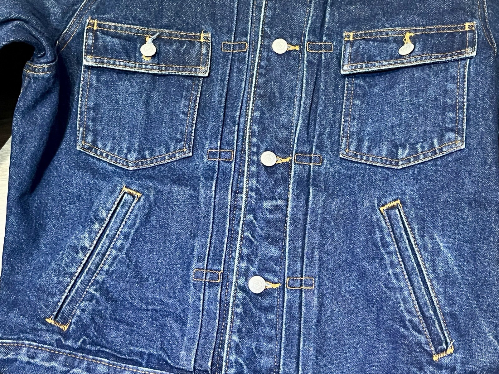 Polo Jeans Co By Ralph Lauren Vintage Denim Dark Blue Jean Trucker Jacket, MED