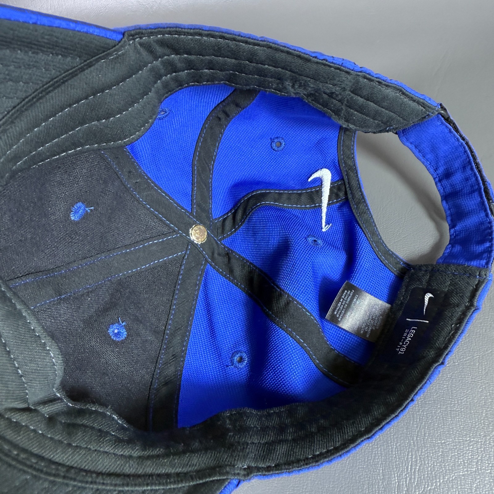 Nike Legacy91 Hat Dri-Fit Blue Hook & Loop Strap Running Golf Tennis Lightweight