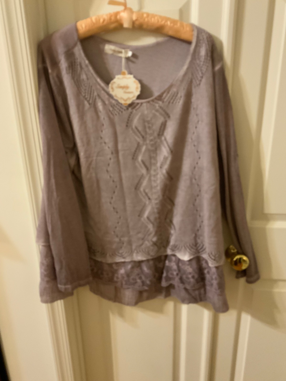 simply couture pink 3X lace sweater