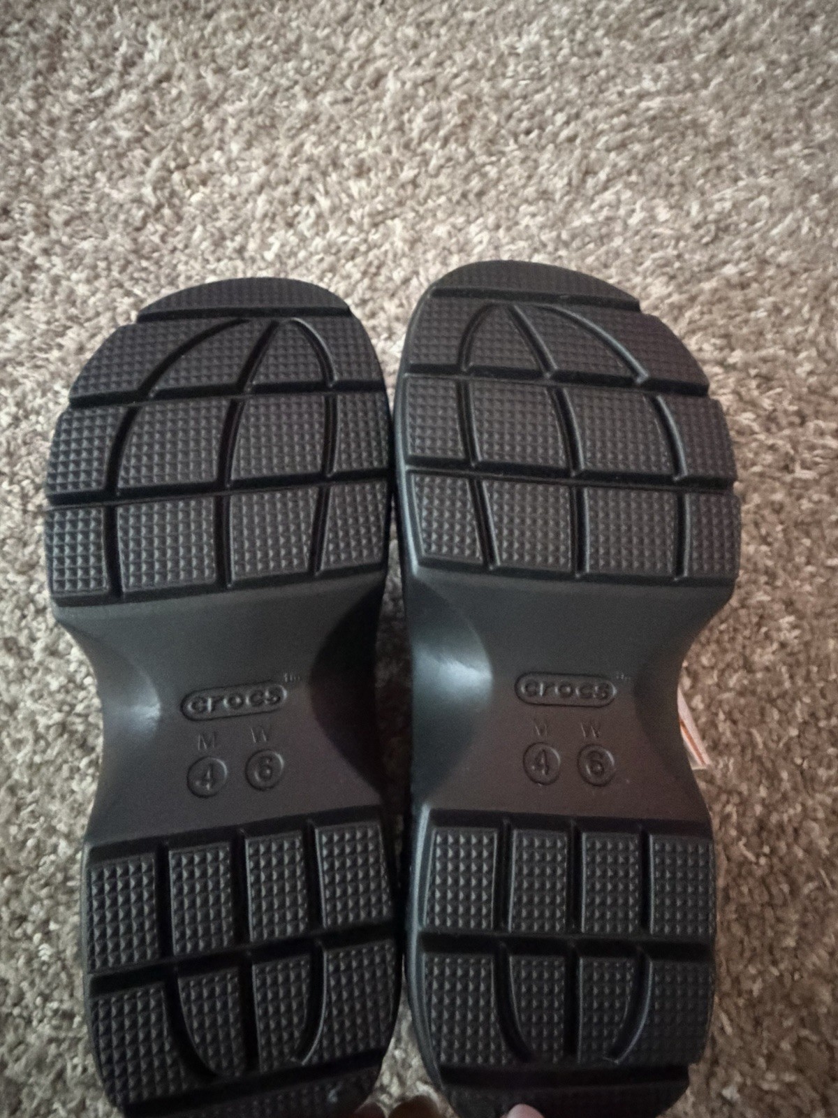 Crocs Stomp Silver Platform Mary Jane Shoes Sz W 6 – M 4