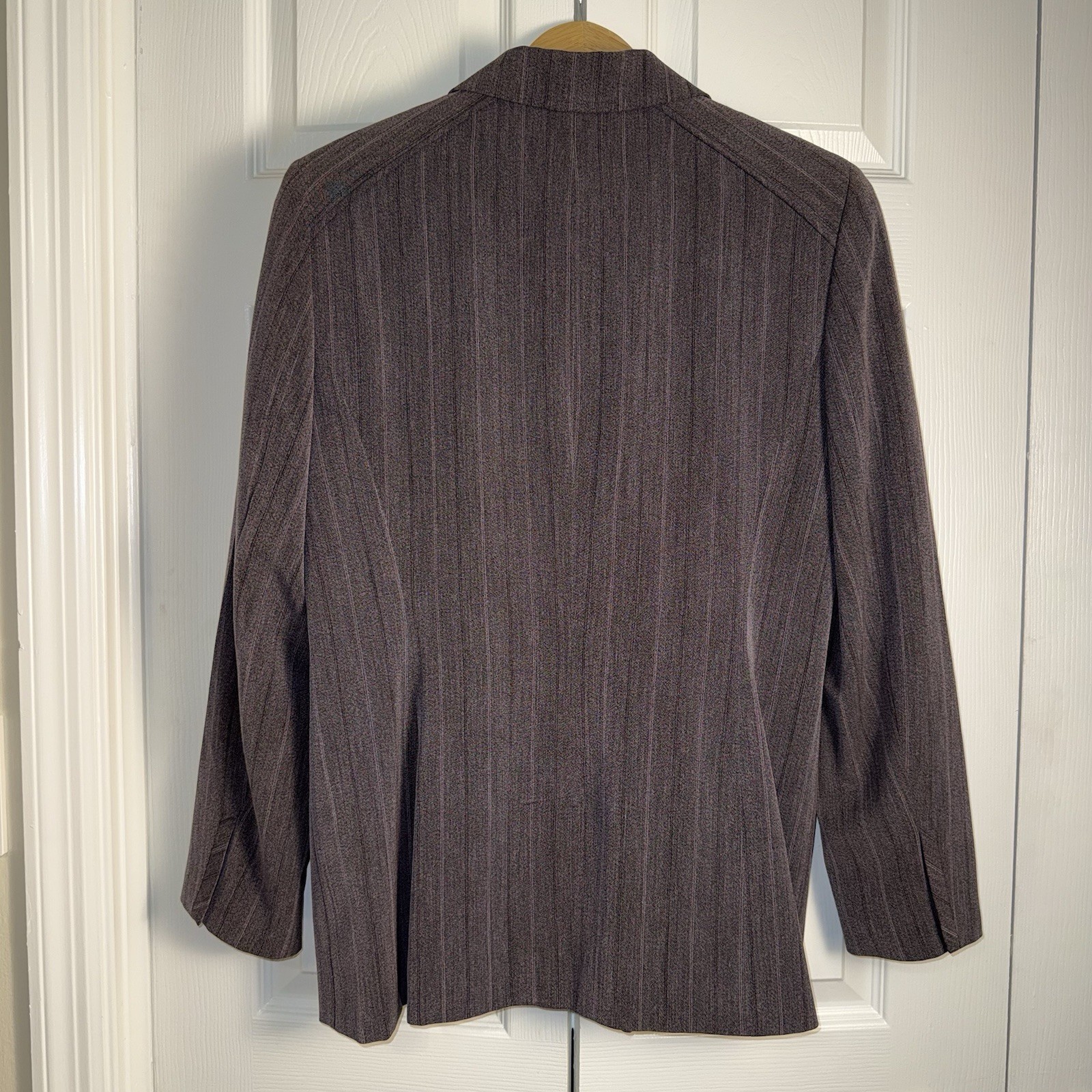 Vintage Y2K Norton McNaughton Stretch Blazer 8 Dark Academia Pinstripe Corpcore