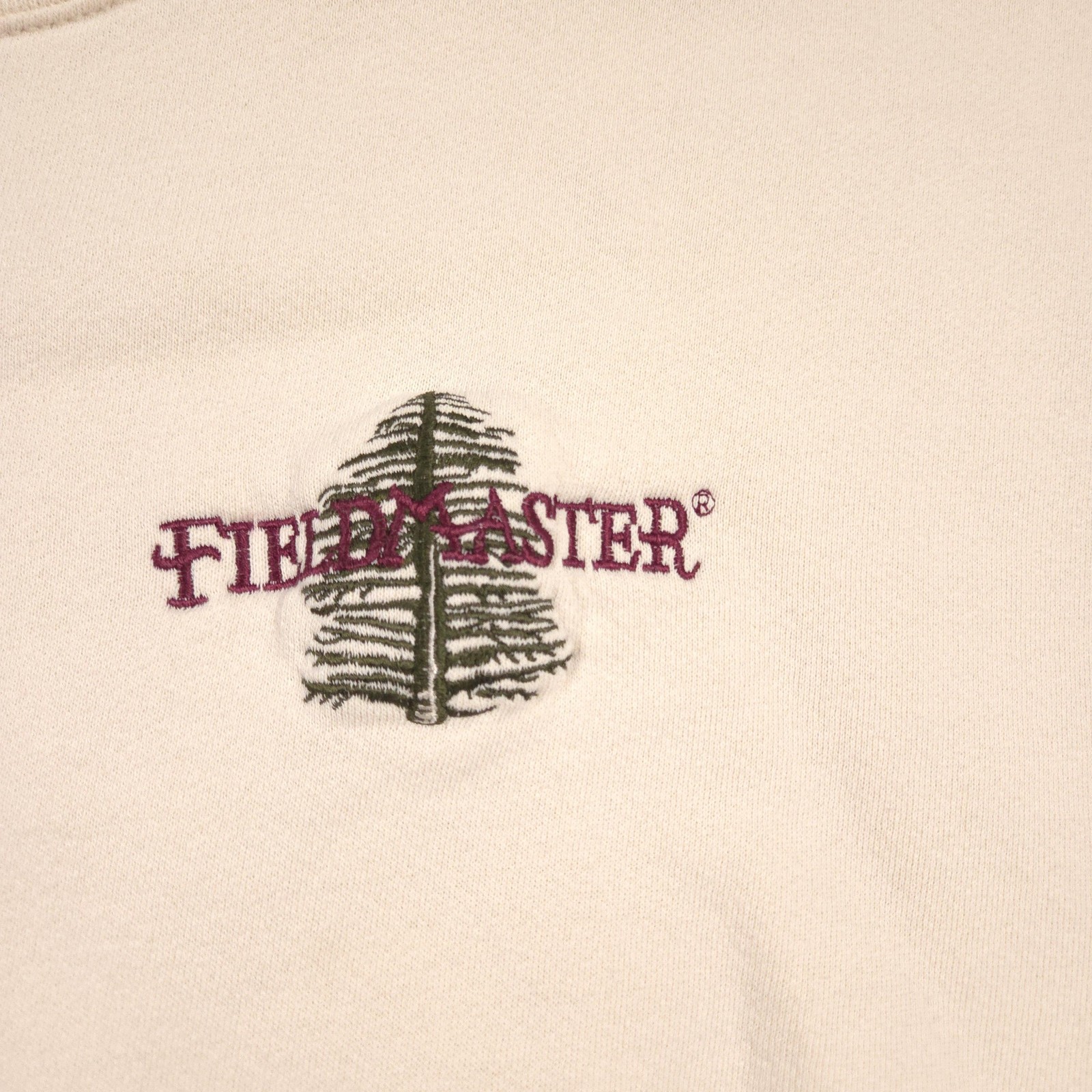 Fieldmaster Sweatshirt Mens Large Beige Pullover Fleece Crewneck Made USA 90s