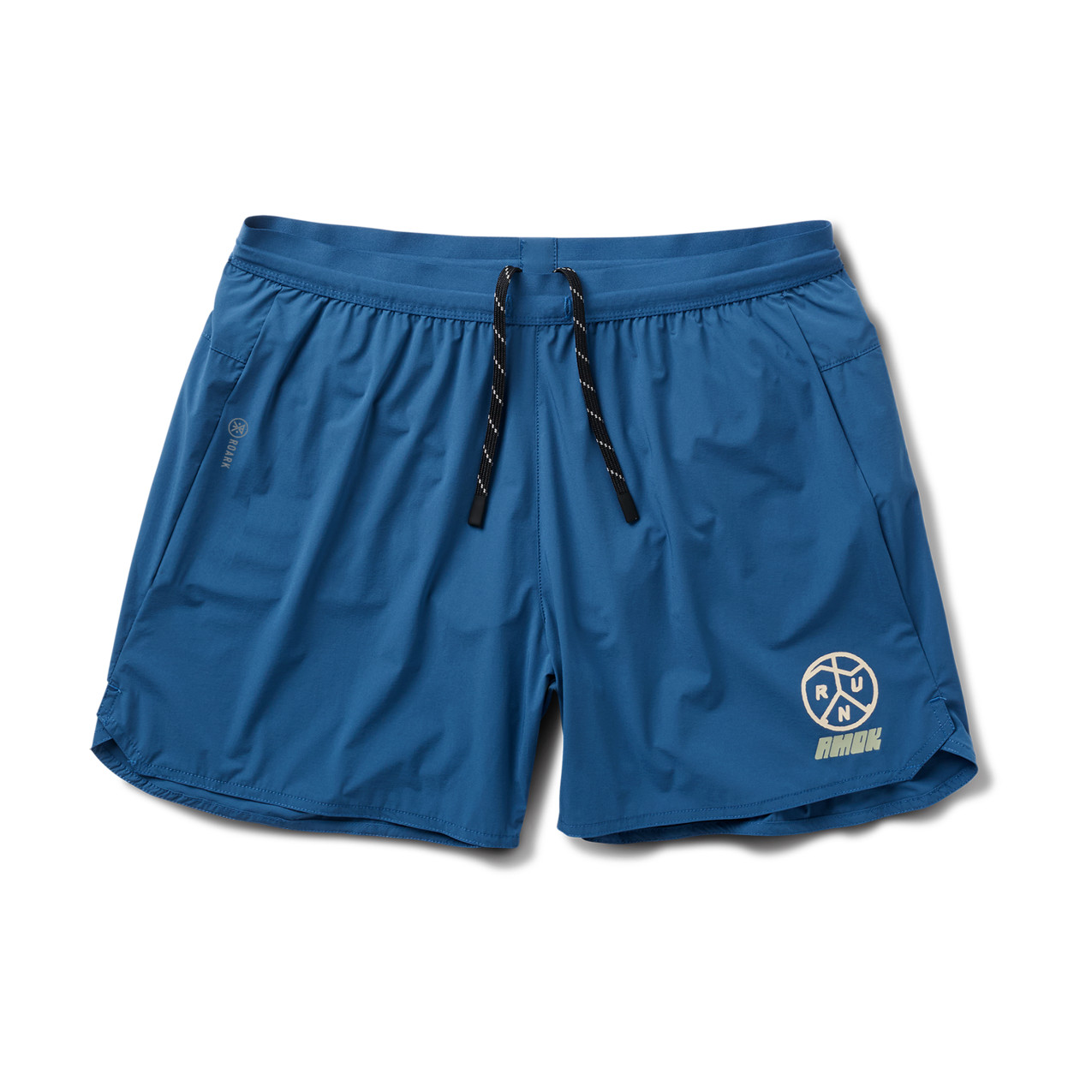 Roark Run Amok Alta Mens 5″ Blue Shorts Medium NEW w/Brief Liner Active #5873