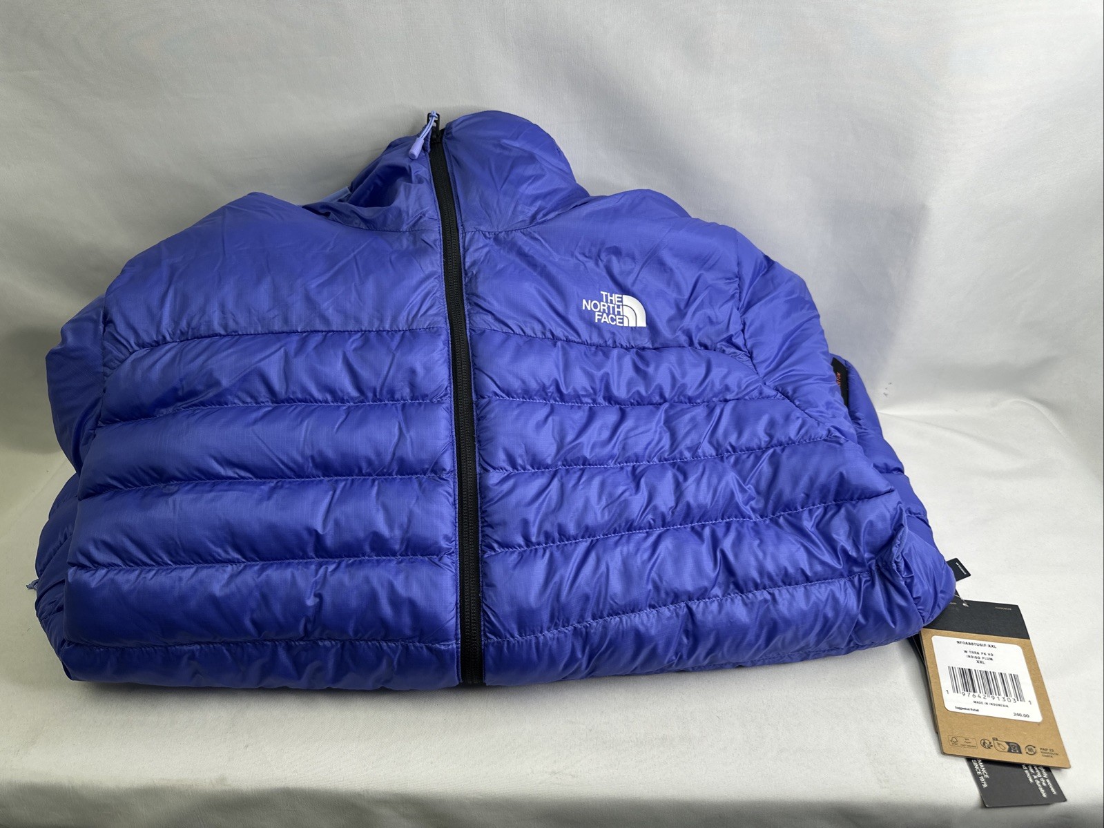 The North Face Terra Peak Women’s Hooded Puffer Jacket Indigo Plum – Size XXL