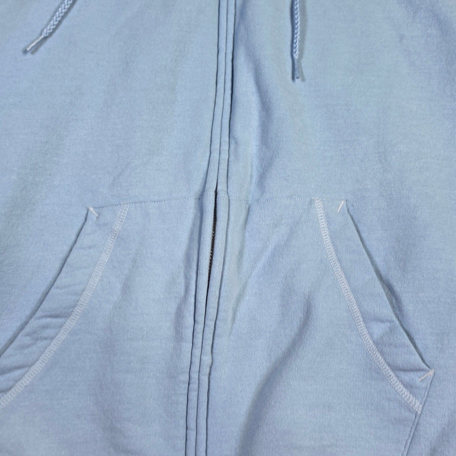 Hanes ComfortBlend EcoSmart Full Zip Hoodie Light Blue Mens XL Sweatshirt 1096