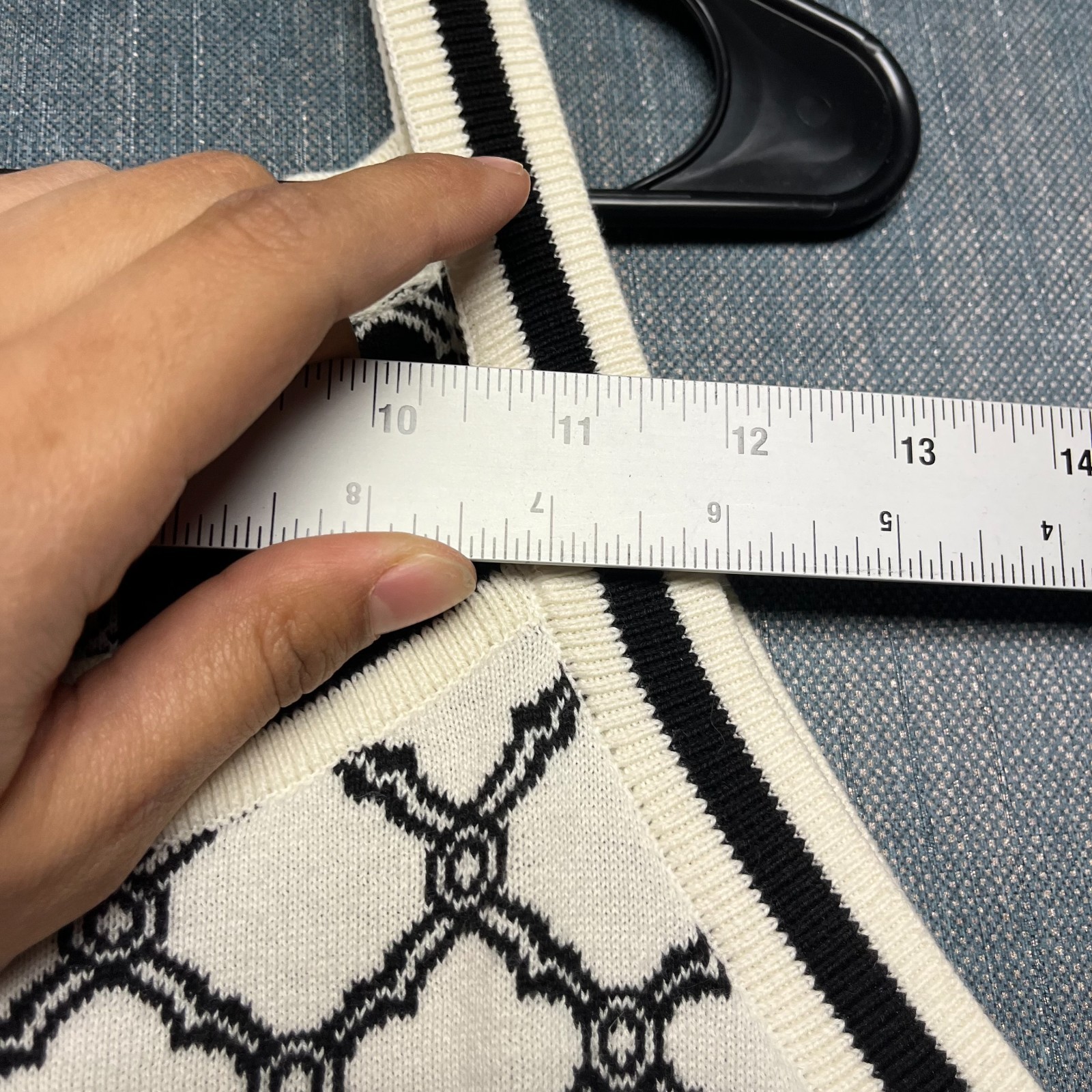 Talbots Plus Women’s Cardigan Tank Set Size 1X White Black Gold Button Sweater