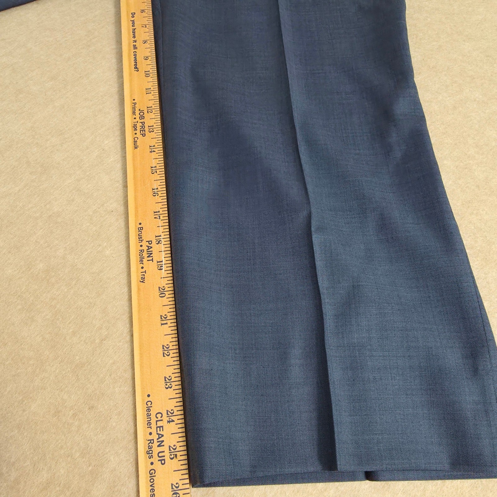 Lauren Ralph Lauren 48S Blue Sharkskin Wool Suit 44″ Waist 26″ Inseam Tailored