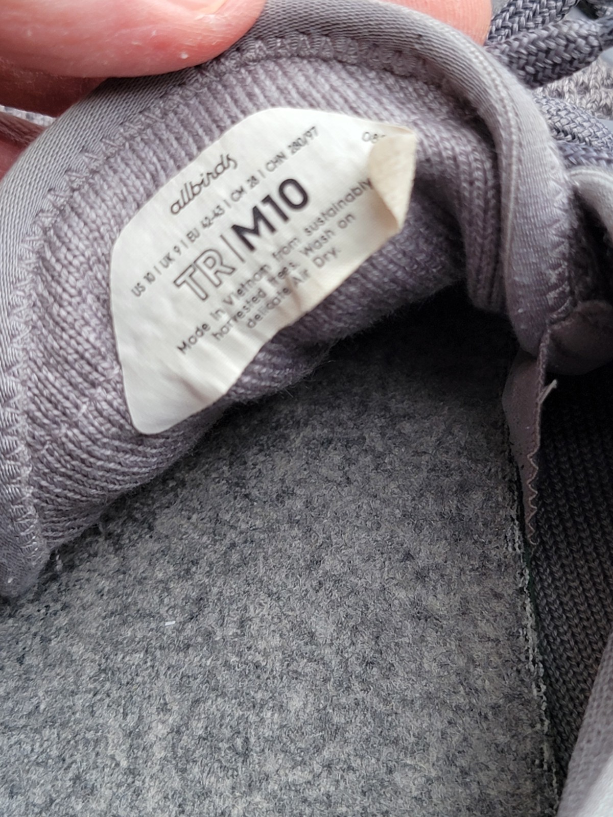 Allbirds Tree Runners Shoes Men’s Gray Lightweight Sneakers Size 10