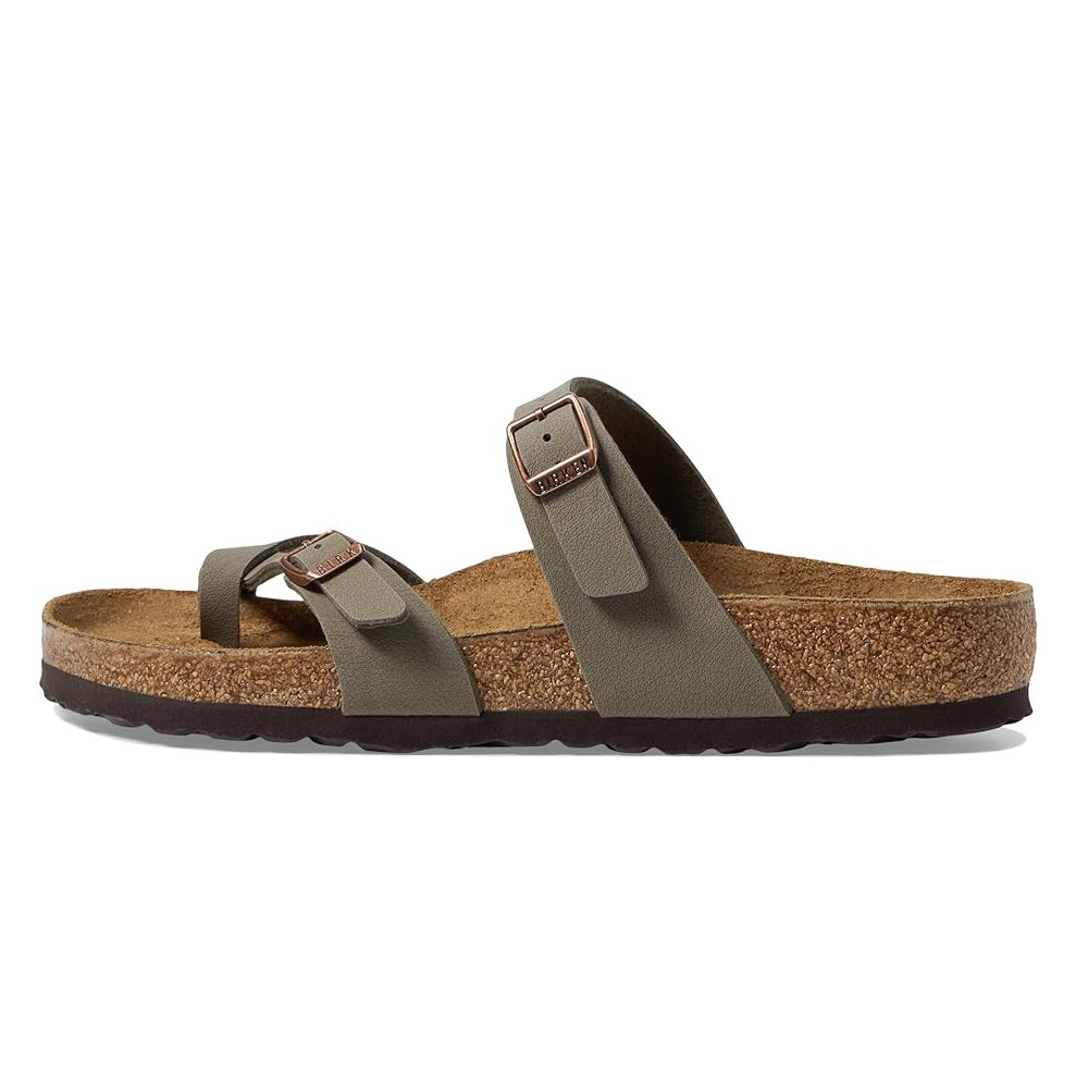 Birkenstock Mayari Stone Classic Birkibuc Cork Two-Strap Sandals Women’s Shoes