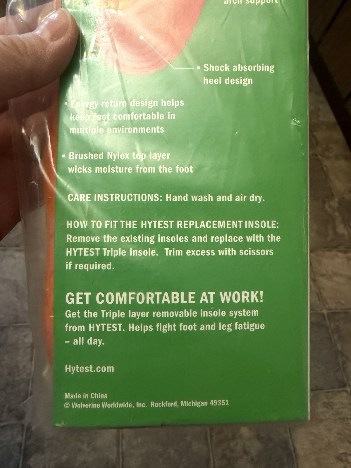 Hytest Triple Layer Removable Insole System Men’s 8 Or Women’s 10 New