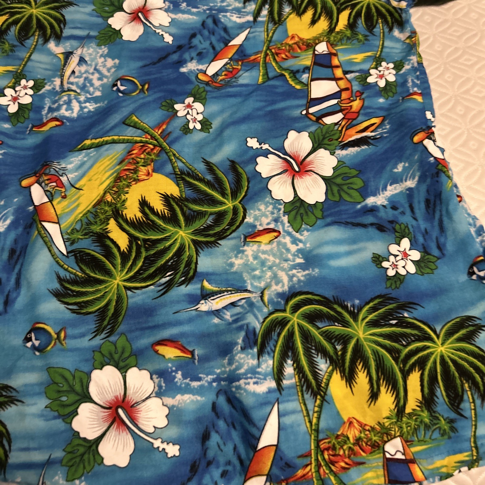 ISLAND EXPRESSIONS 100%RAYON hand wash Blue Button Front size XXXXL