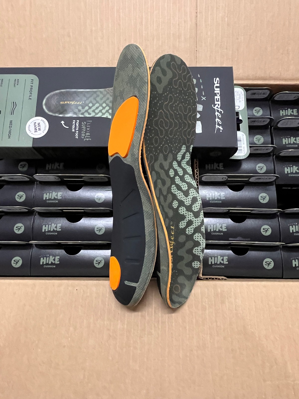 Superfeet Hike Cushion Insoles inserts Size D – M7.5-9 W8.5-10