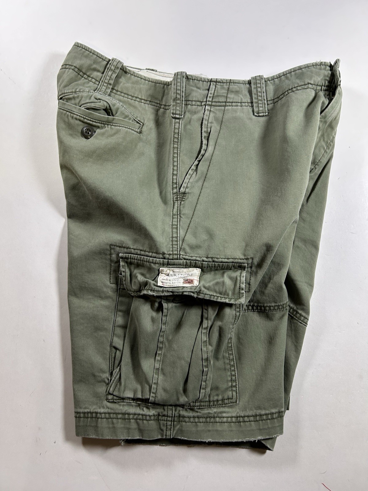 Denim & Supply Ralph Lauren Cargo Shorts Green Tactical Army 34 19.25×22.75 VTG