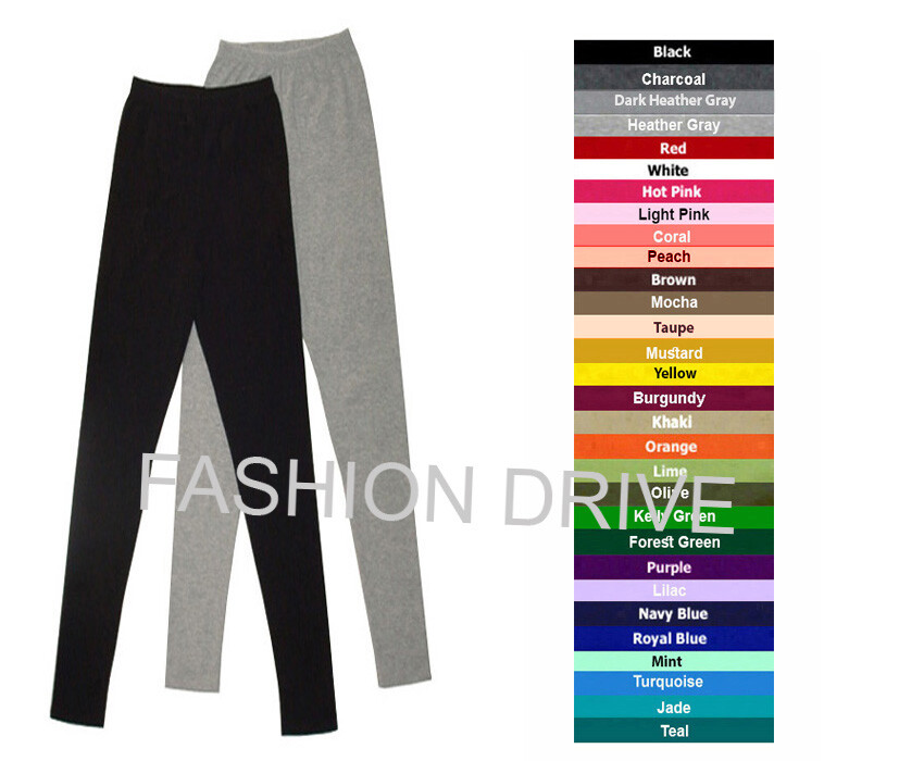Cotton Spandex 36″ Inseam Full Length Leggings by Emily Chen USA (Tall Girls)