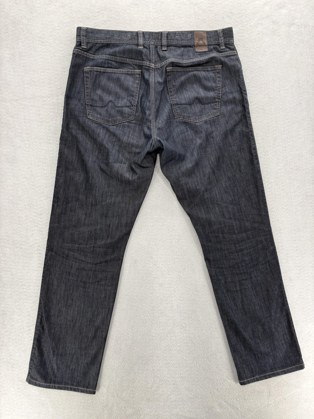 Alberto Stone Modern Fit Jeans Mens 36×32 Blue Dark Wash Regular Stretch Denim