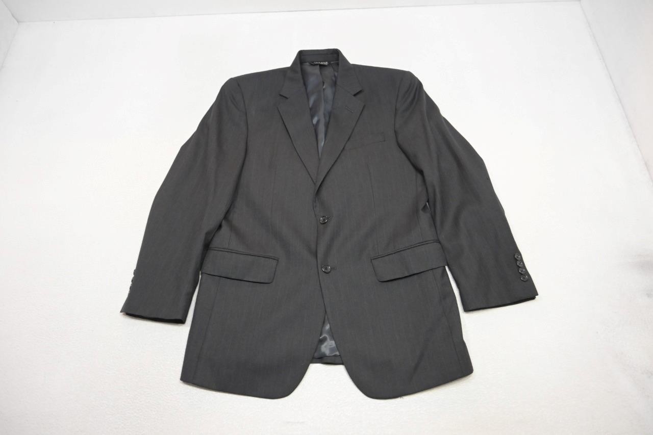 Jos A Bank 100% Wool Striped 2 Piece Suit Pants Jacket Mens Sz 34 x 31 40 R