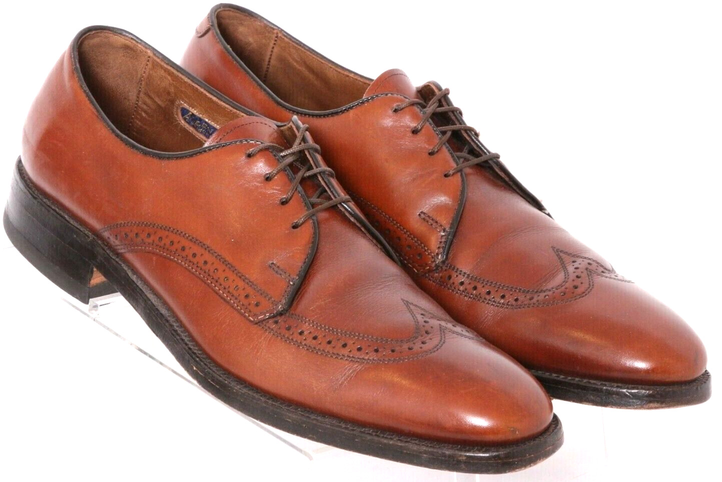 Allen Edmonds 9027 Wingtip Lace-Up Brown Leather Oxford Shoes Men’s 9 AAA Narrow