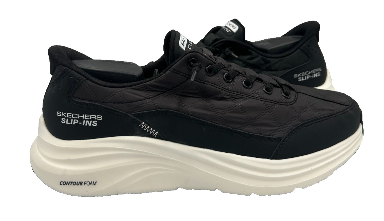 Skechers Men’s Slip-Ins Contour Foam Cozy Fit Walking Shoes Black Size:7.5 200J