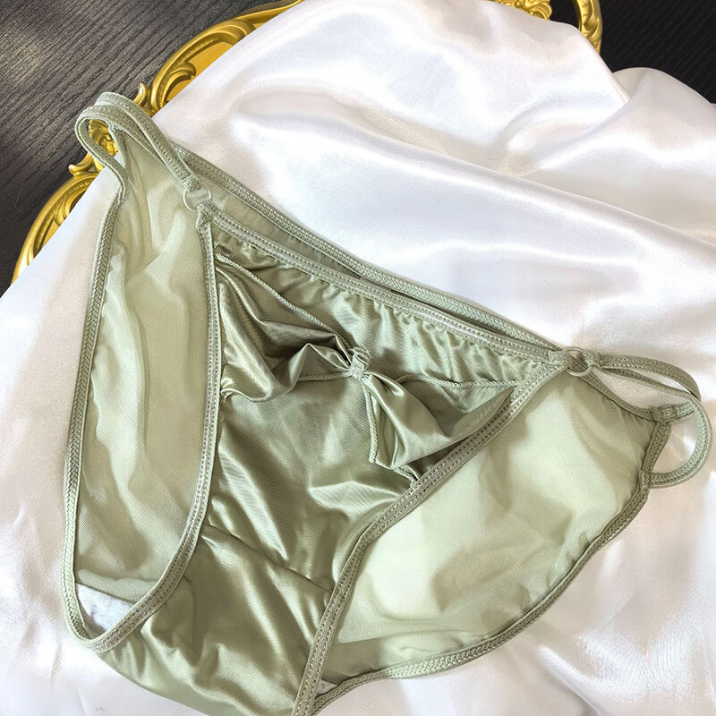6pcs Lot Sexy Womens Satin Panties Lingeries Cute Bow Bikinis Ladies Underwear