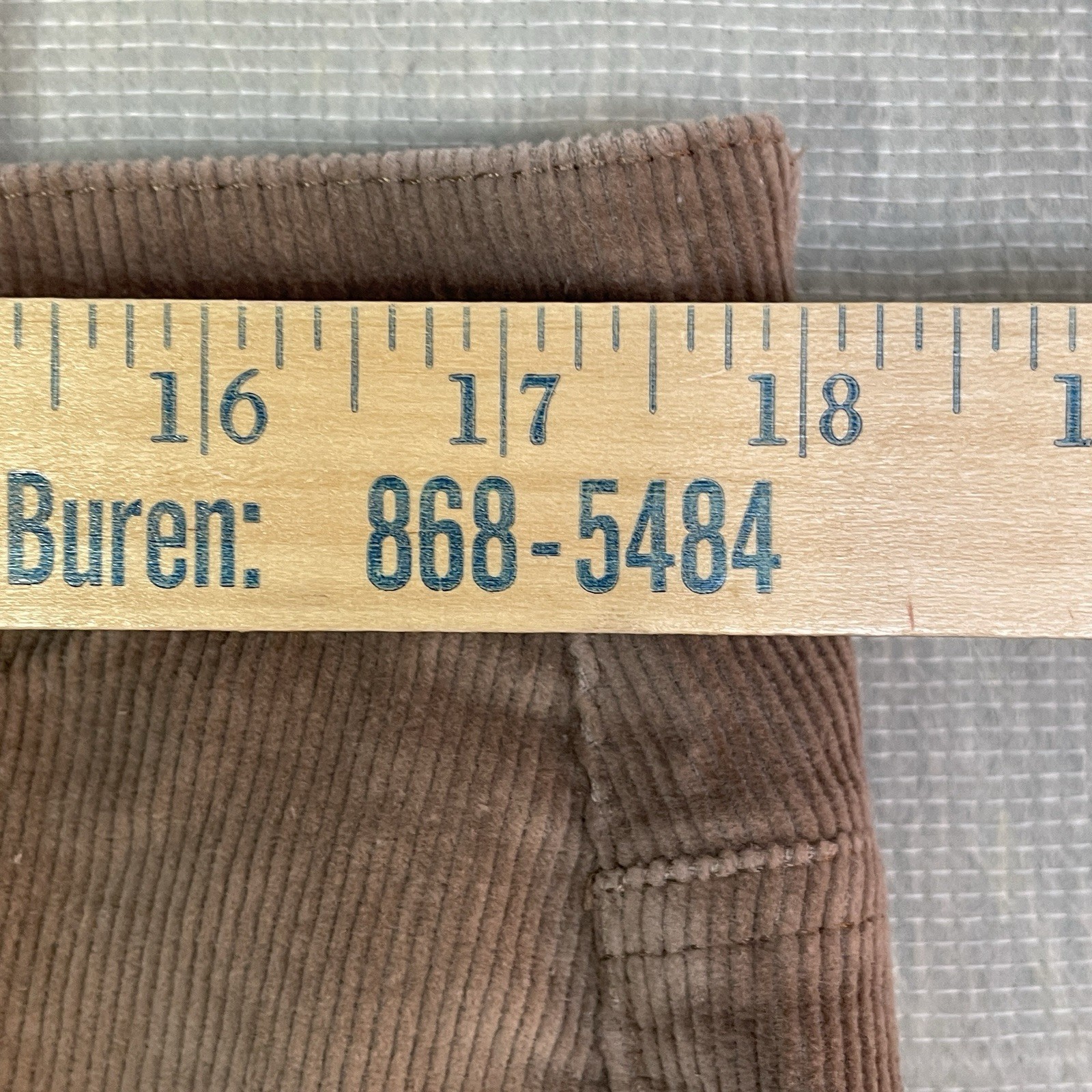 Vintage Covington Stretch Tan Corduroy Pants Women Sze 16P 98% Cotton 2% Spandex