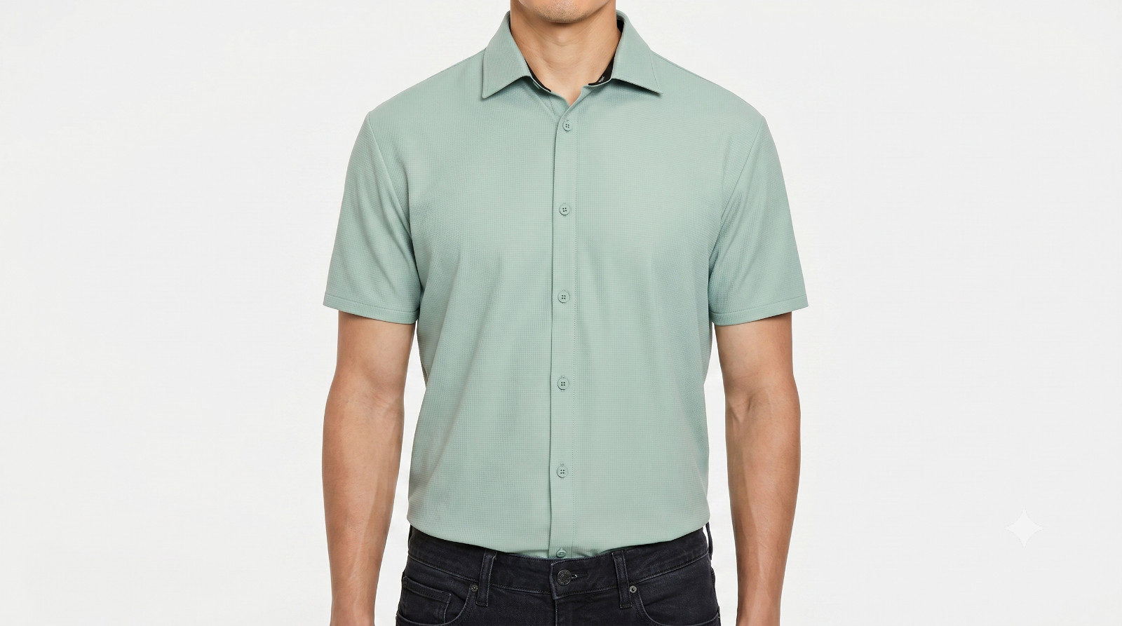 Kenneth Cole Mens Short Sleeve Woven Shirt Slim Fit Stretch Wicking Sizes S-XXL