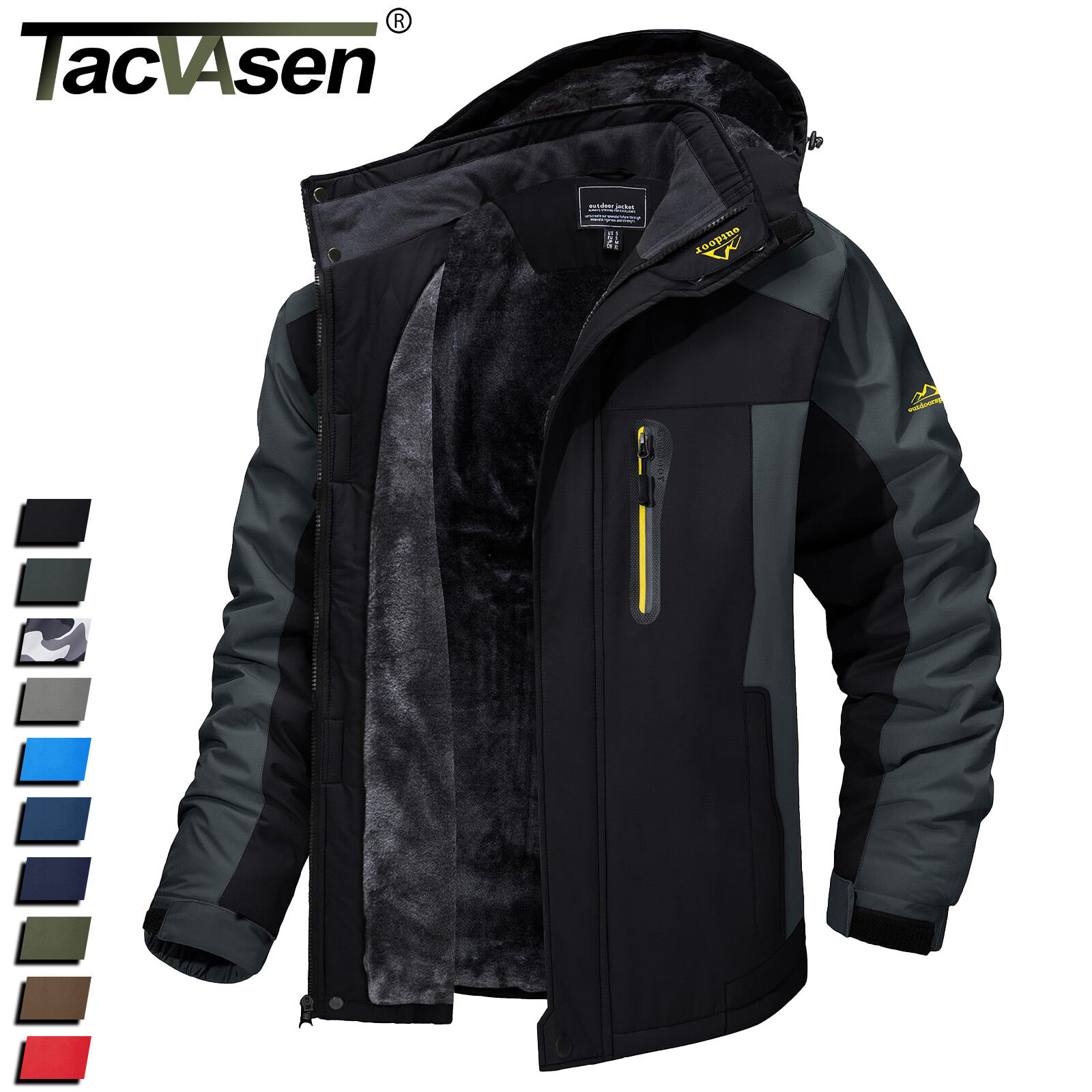 Men’s Winter Ski Jacket Waterproof Snow Coat Snowboard Fleece Lining Warm Jacket