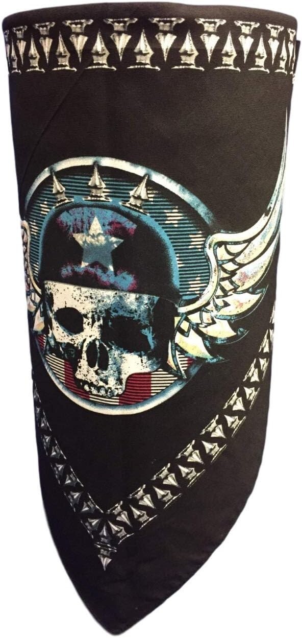VELCRO®Brand ADJUSTABLE STARS SPIKES REVERSIBLE ADJUSTABLE BIKER FACE BANDANA