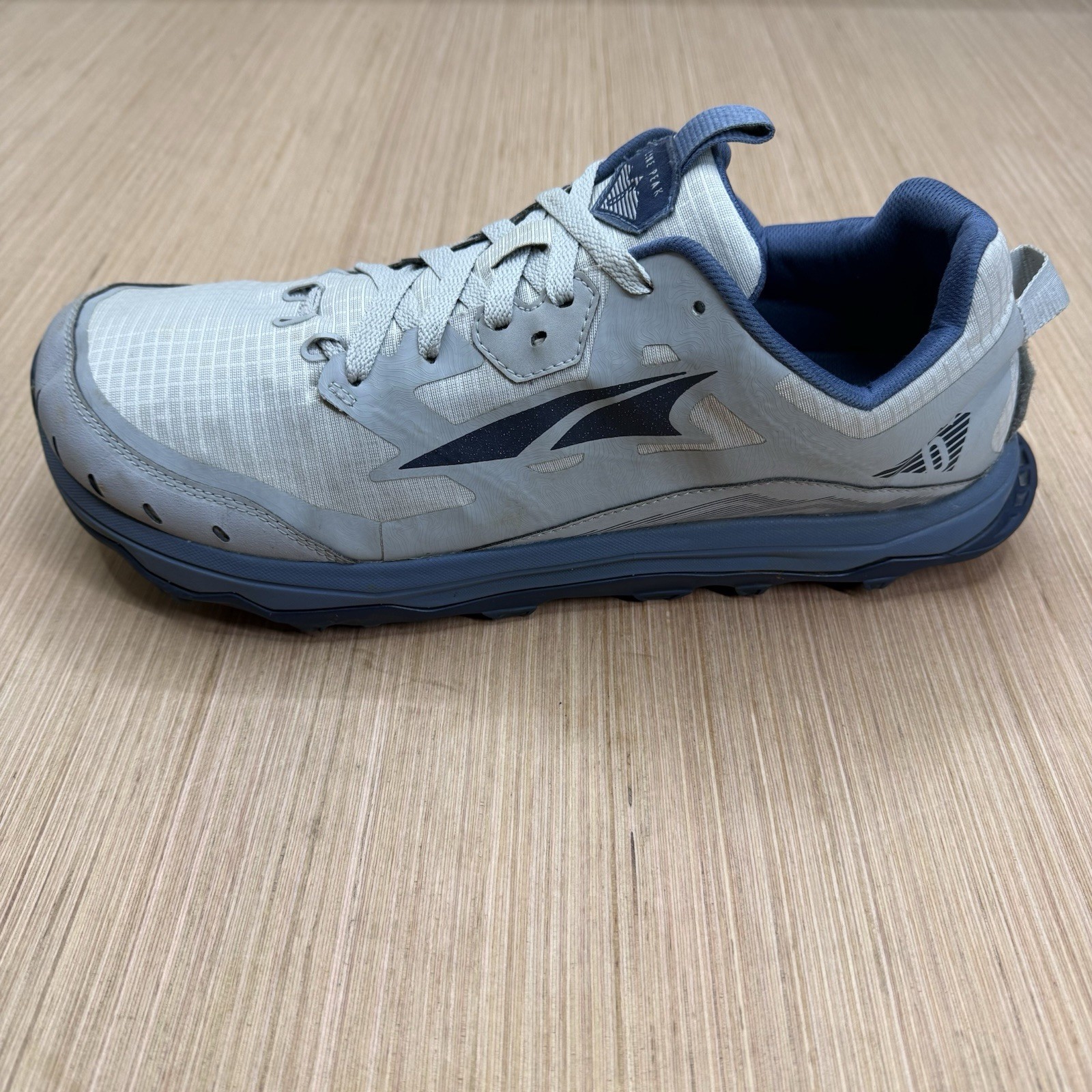 Altra Lone Peak 6 Hiking Trail Running Shoes Mens Size 14 Gray Blue Excellent