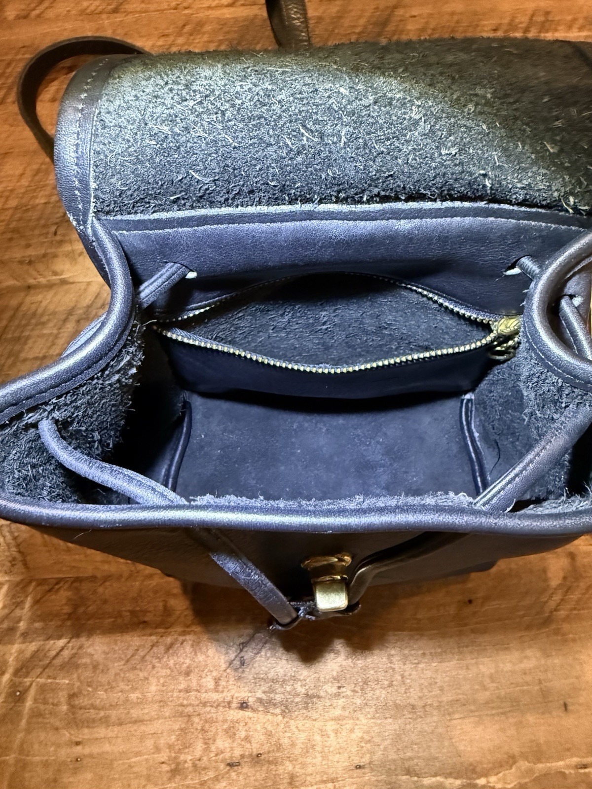Coach Vintage 9960 Black Leather Small Daypack Backpack Turnlock USA 1995 EUC