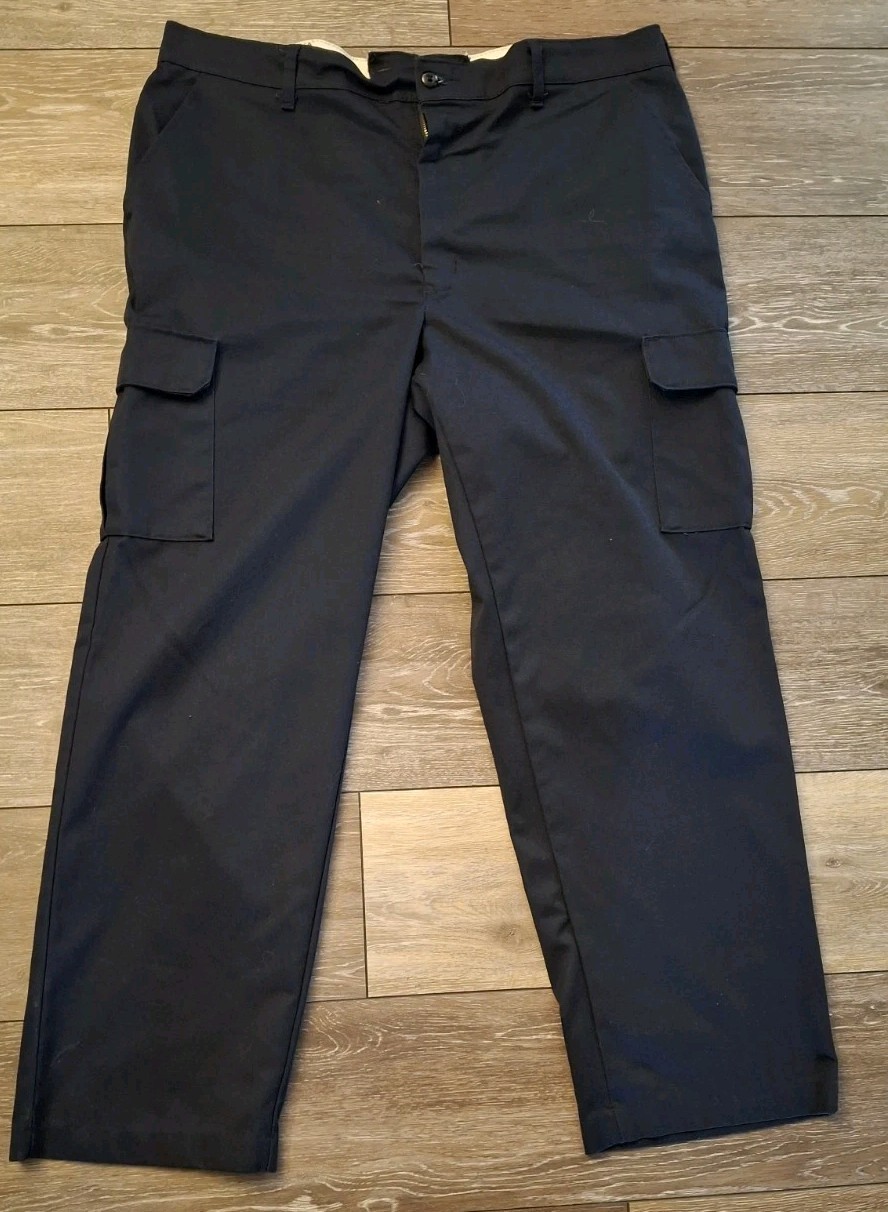 Red Kap Men’s Industrial Cargo Work Pants Navy Blue 42×30 Utility Uniform PT88