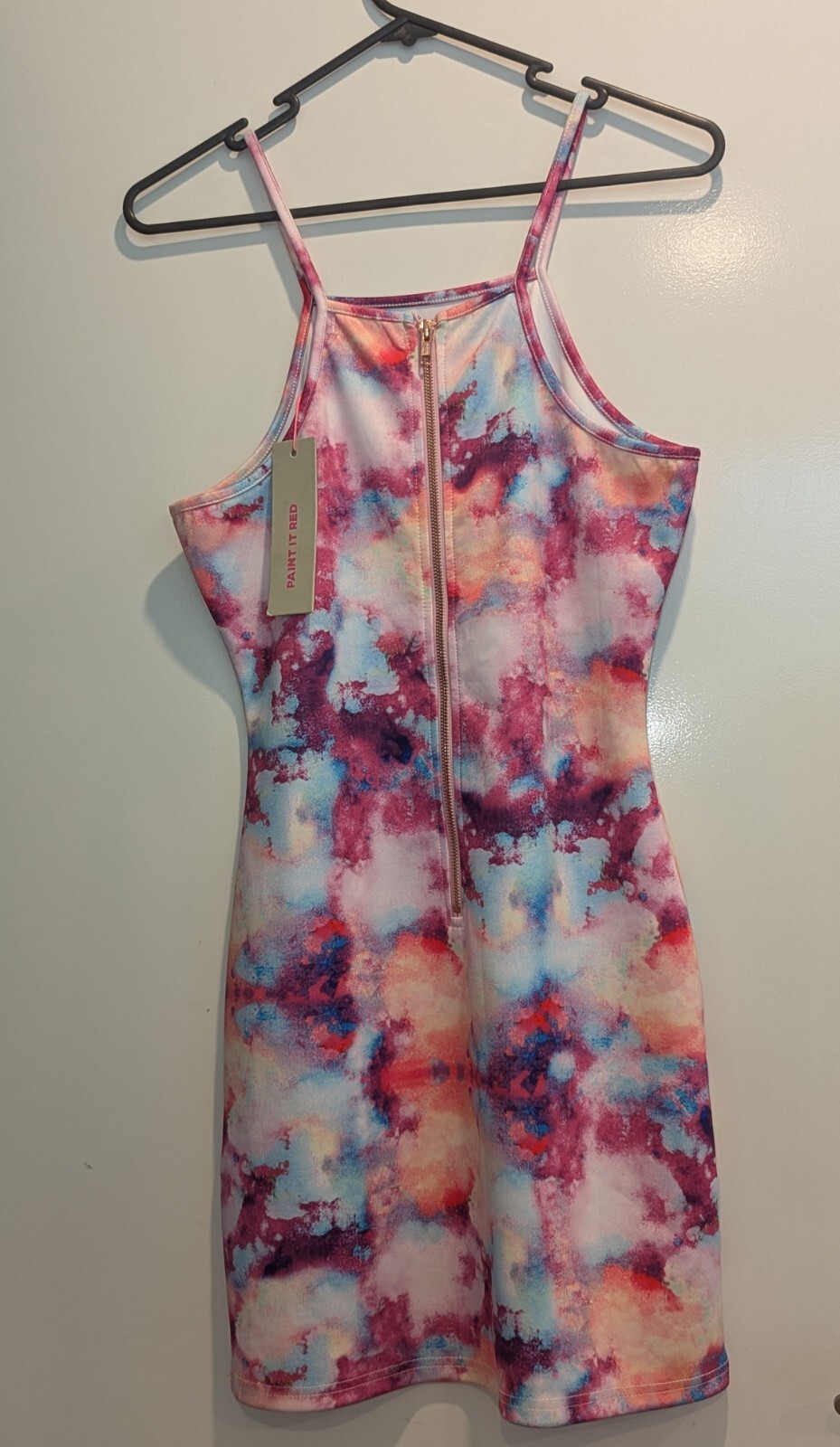 Paint It Red Dress New Tags Size S Watercolour Tie Dye Singlet Mini RRP $69.95