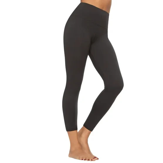 NEW Felina Velvety Soft Women’s 7/8 Legging 2-Pack Black High Waist Size Large