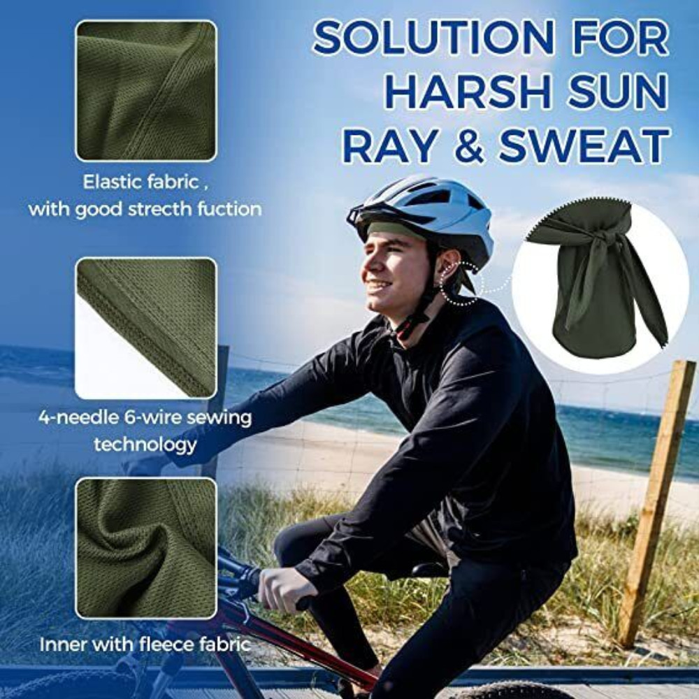 Sweat Wicking Dew Rags Skull Cap Helmet Liner Breathable Head Wrap Beanie Hat