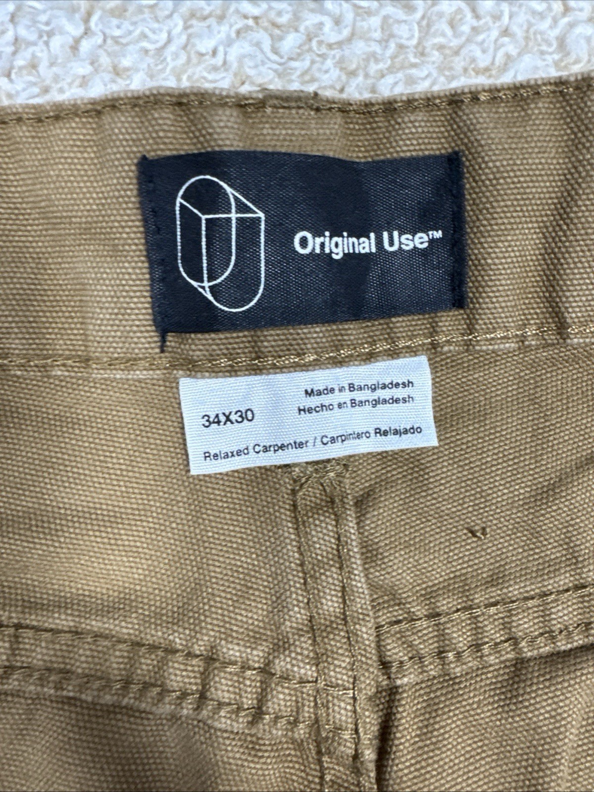 NEW Original Use Lot Of 2 Carpenter Pants 34×30 Black & Brown Relaxed Fit