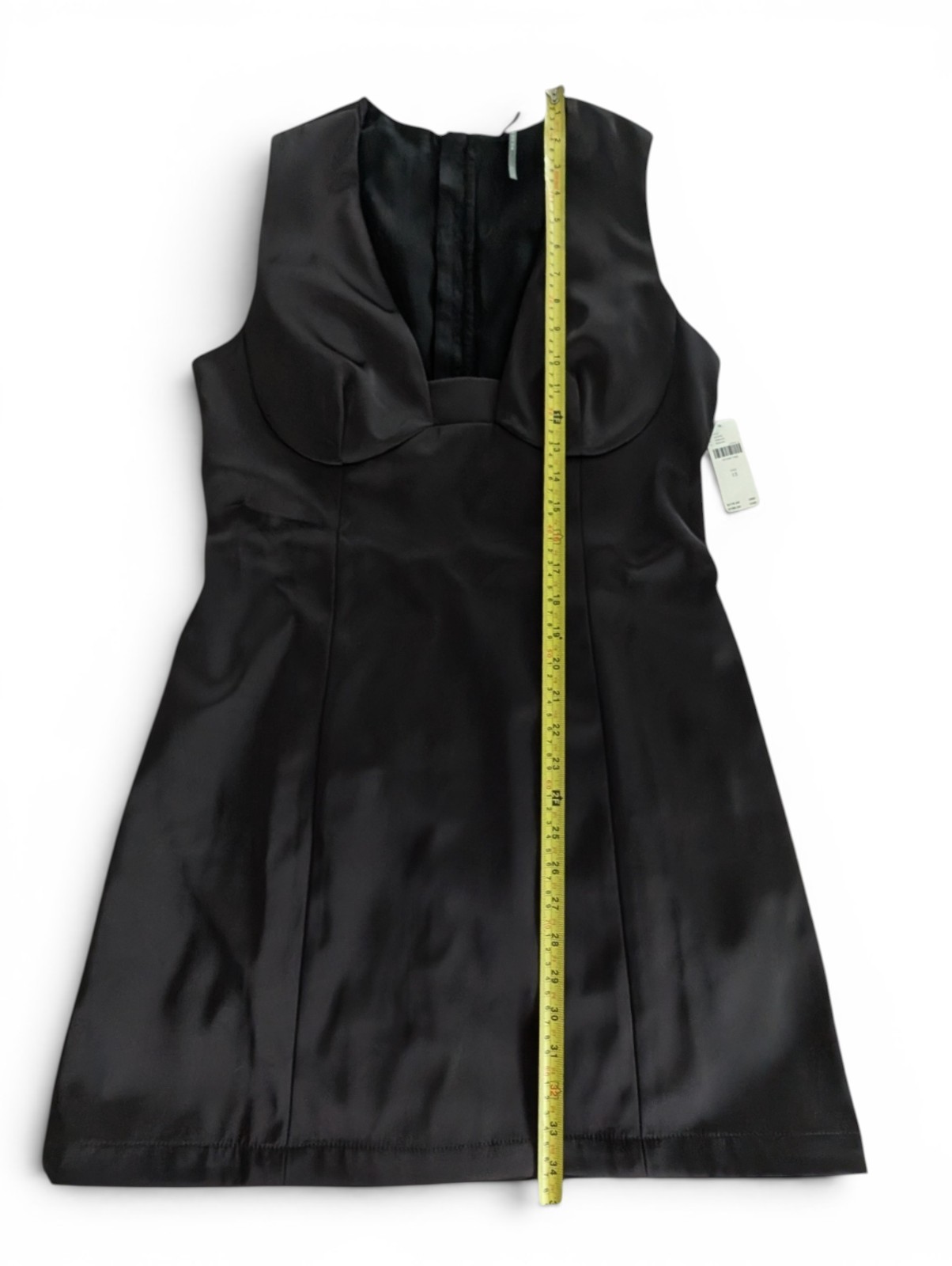 Anthropologie Satin Bodycon Mini Dress Size 12 Deep Brown NWT